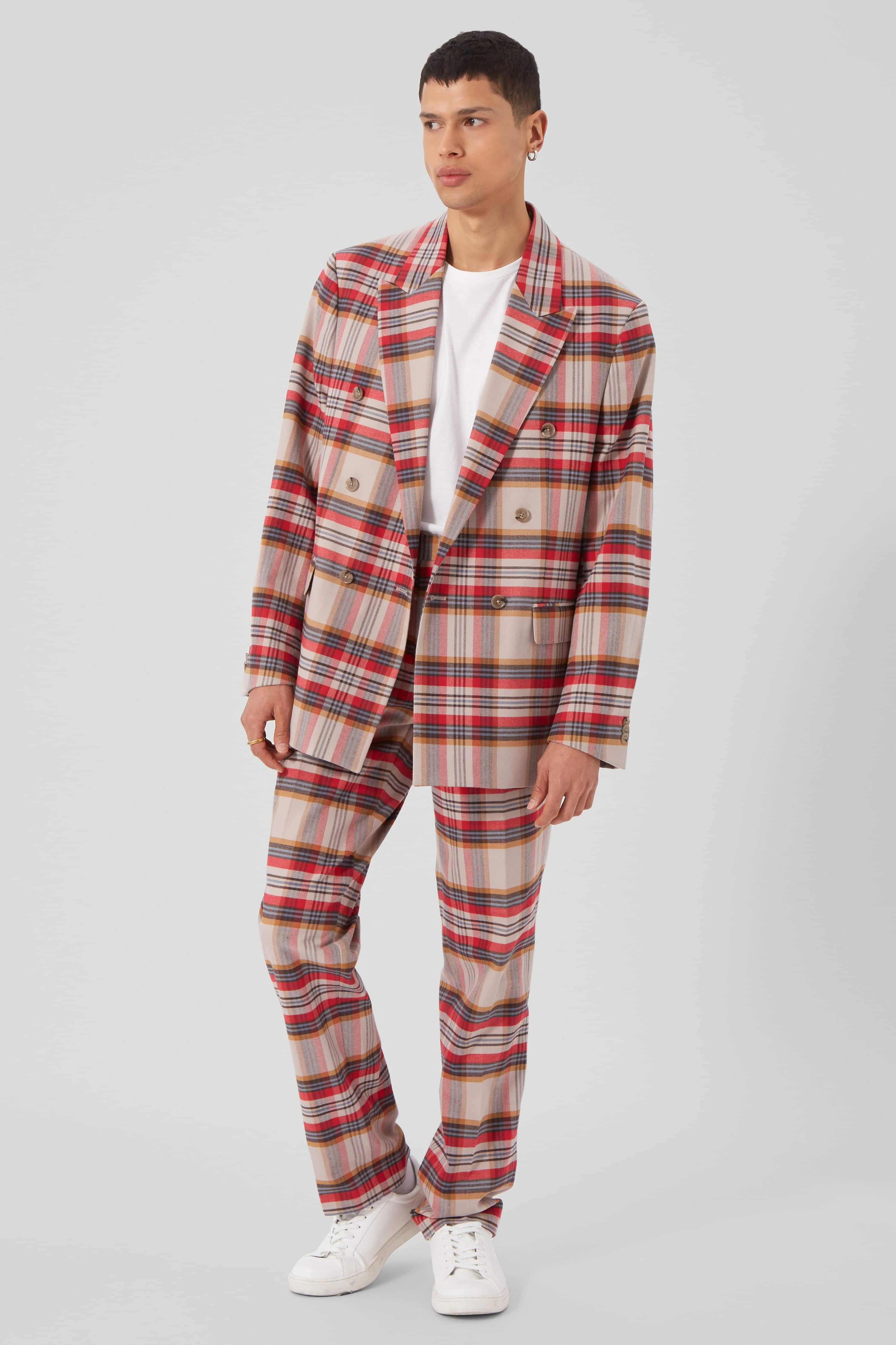 Chaqueta Abidal Roja Oversized de Cuadros: ¡Estilo ARCHIVE! Un clásico renovado, perfecto para ti.